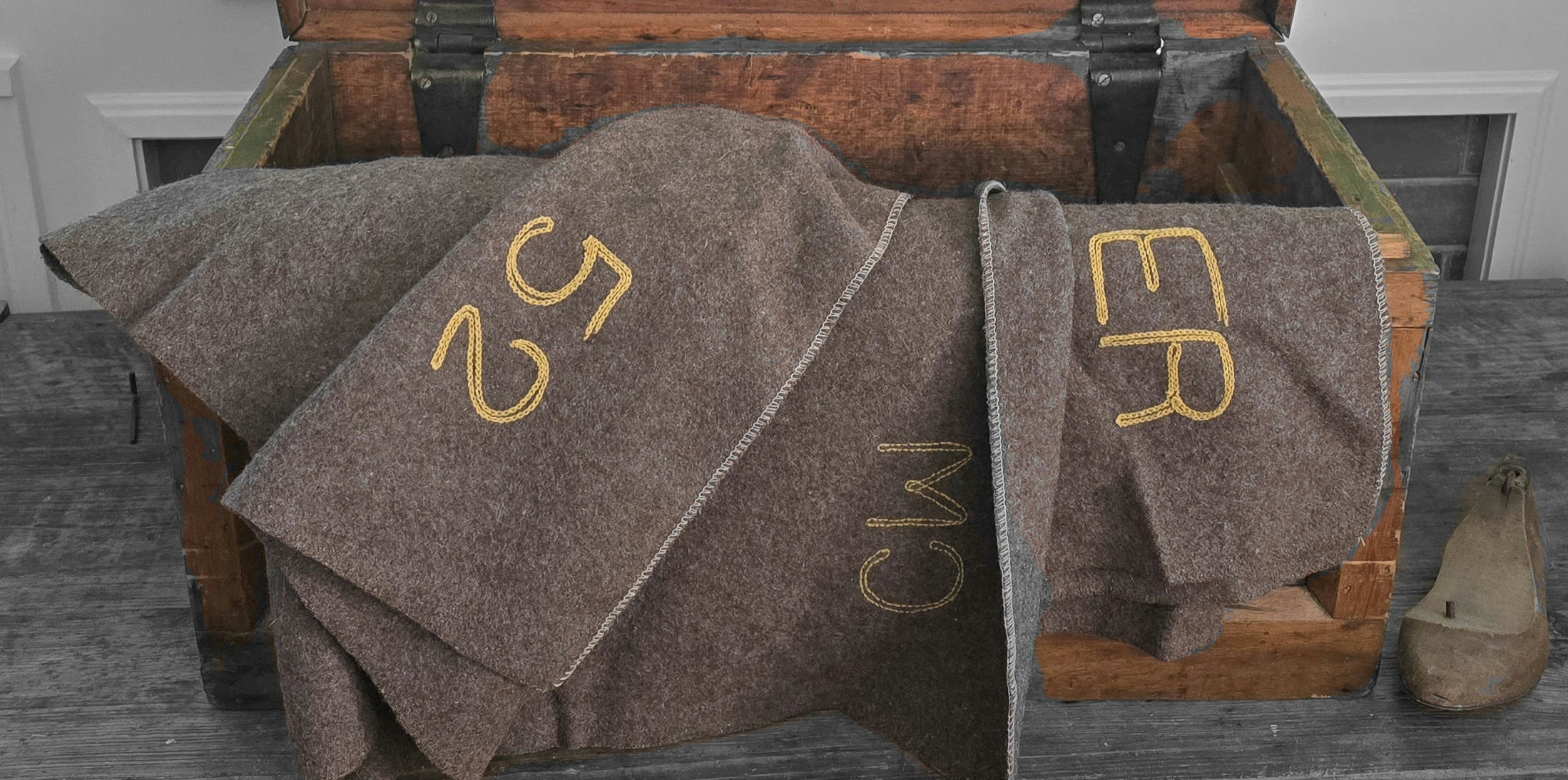 Vintage Hudson Bay Personal War Wool Blanket