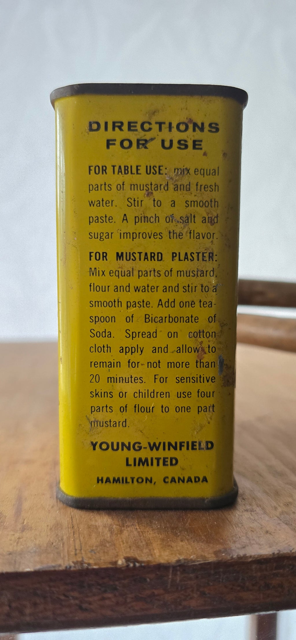 Youngs Mustard Tin