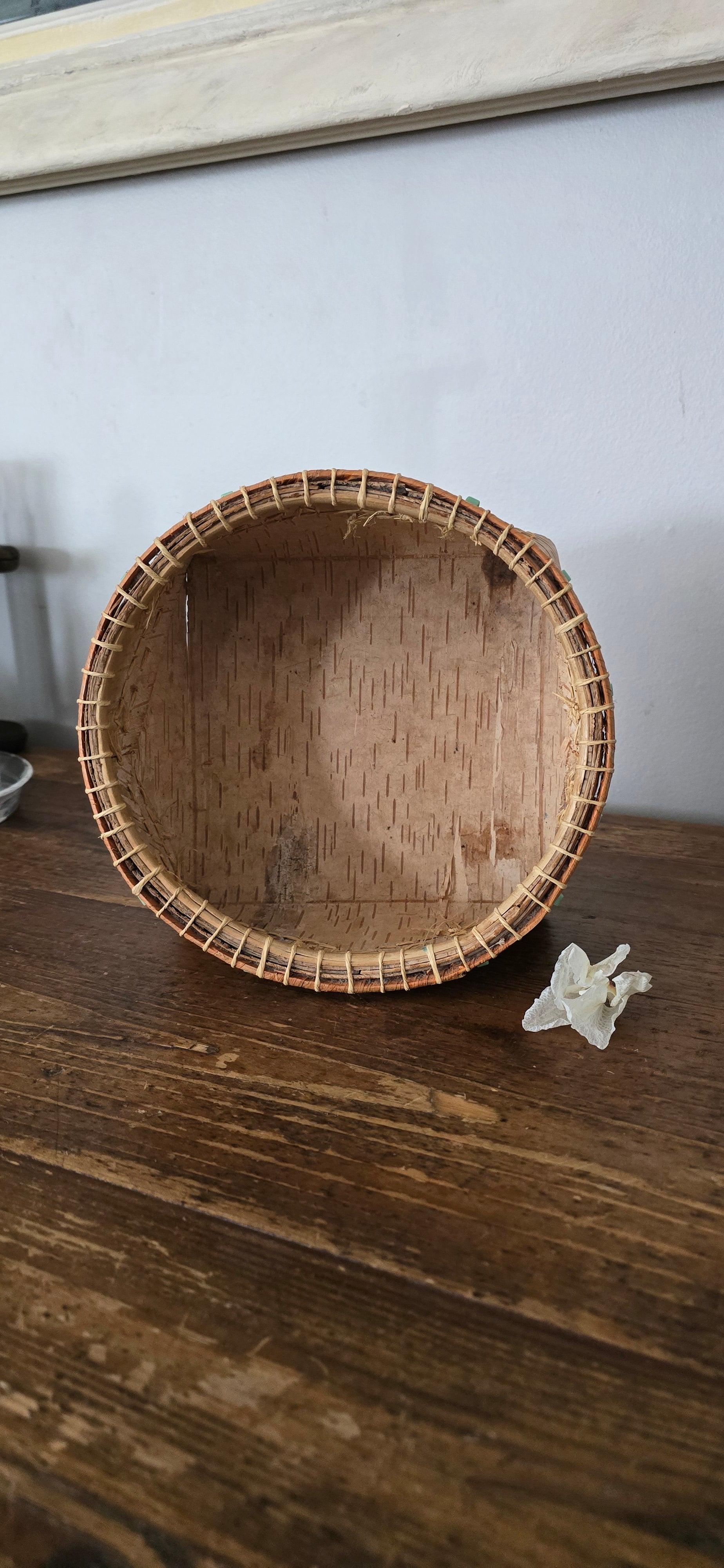 Beadwork Birch Bark Basket