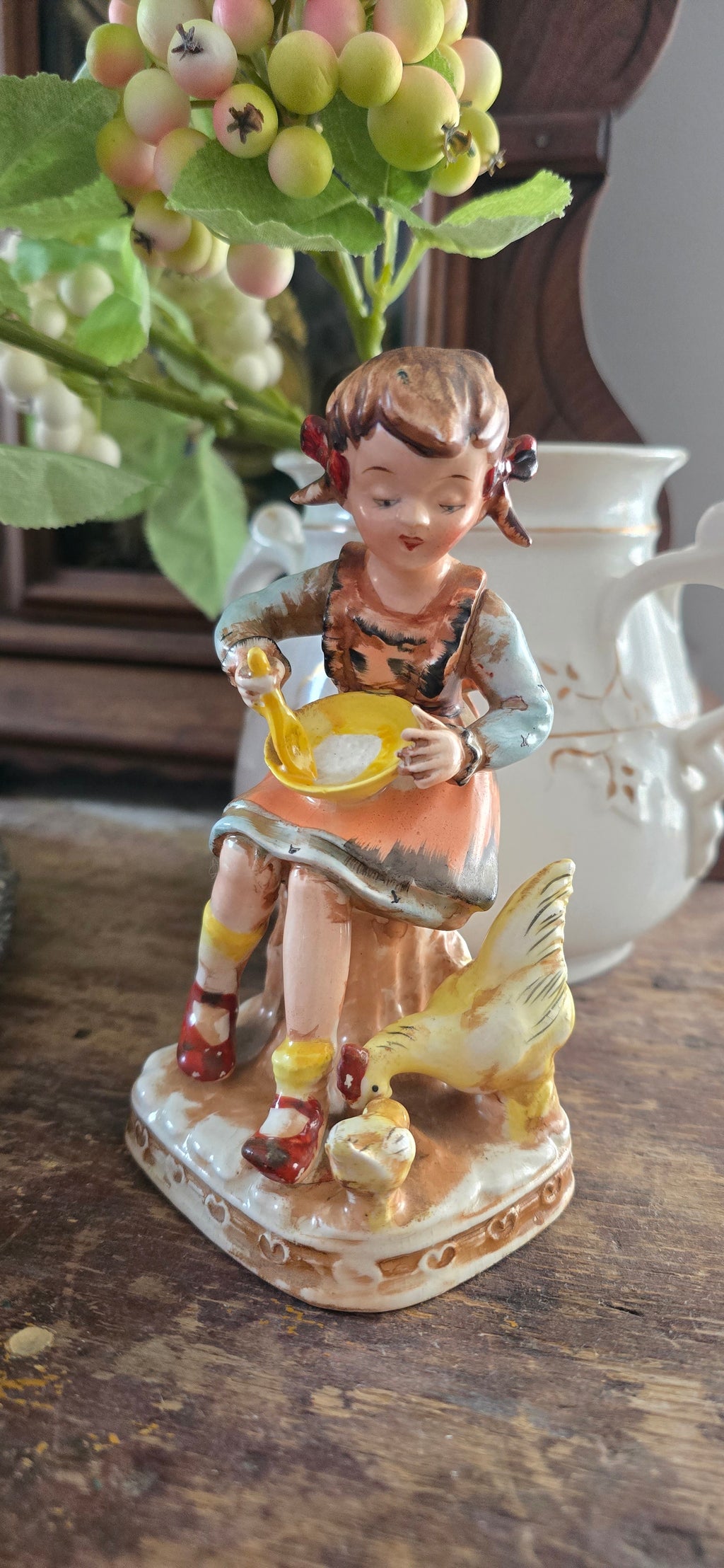 Figure Girl and Chickens