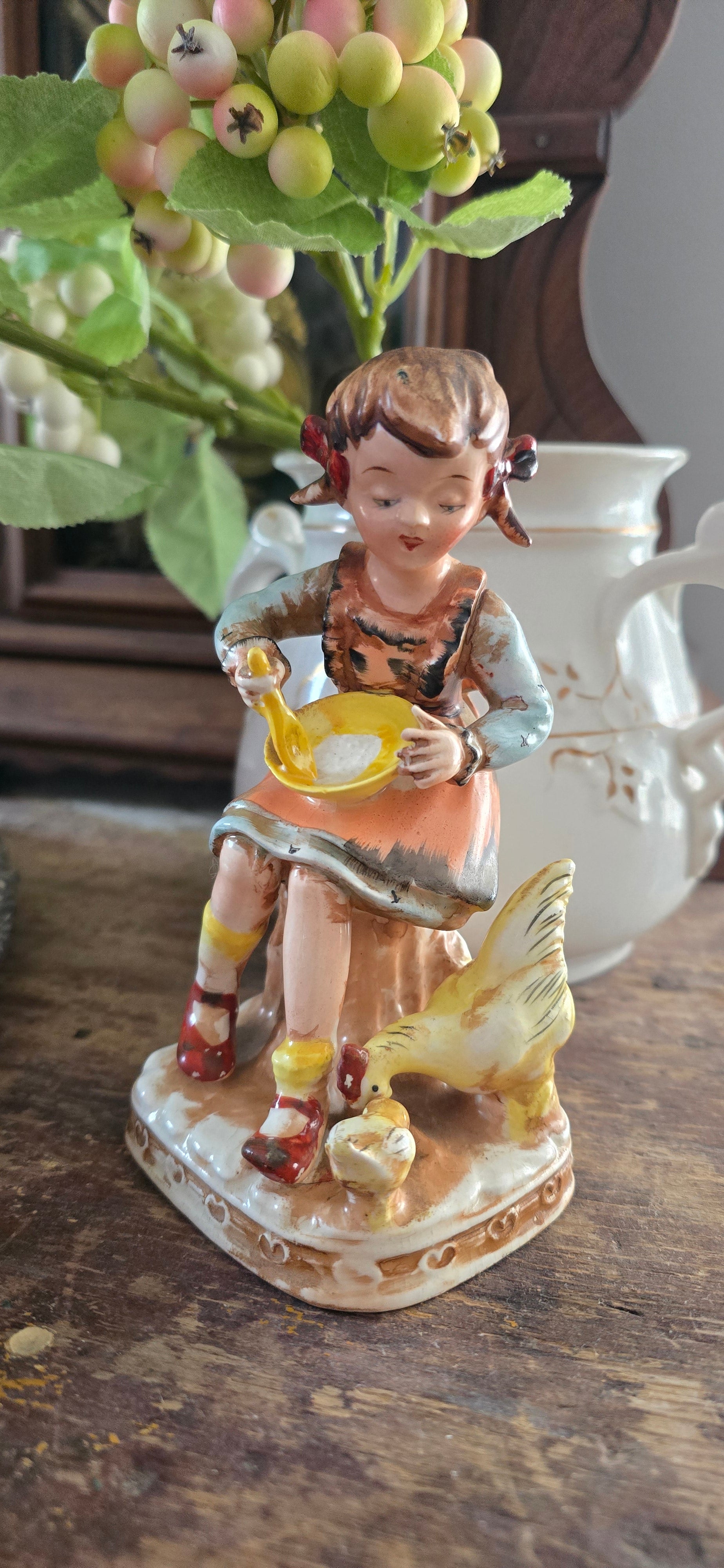 Figure Girl and Chickens