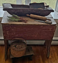 1880 Raised Red Dough Box & Lid