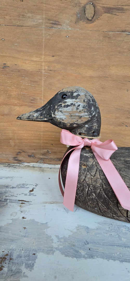 Antique Wooden Carved Duck