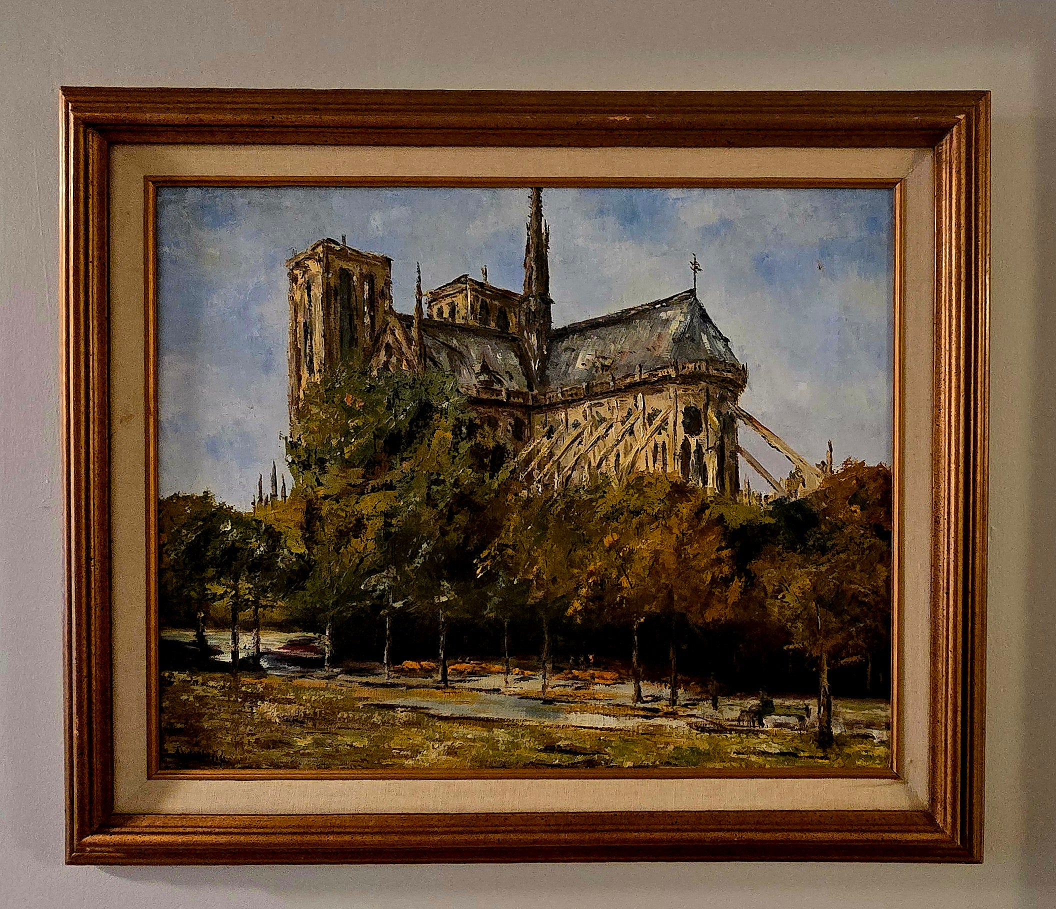 Notre-Dame de Paris cathedral in France Oil Painting