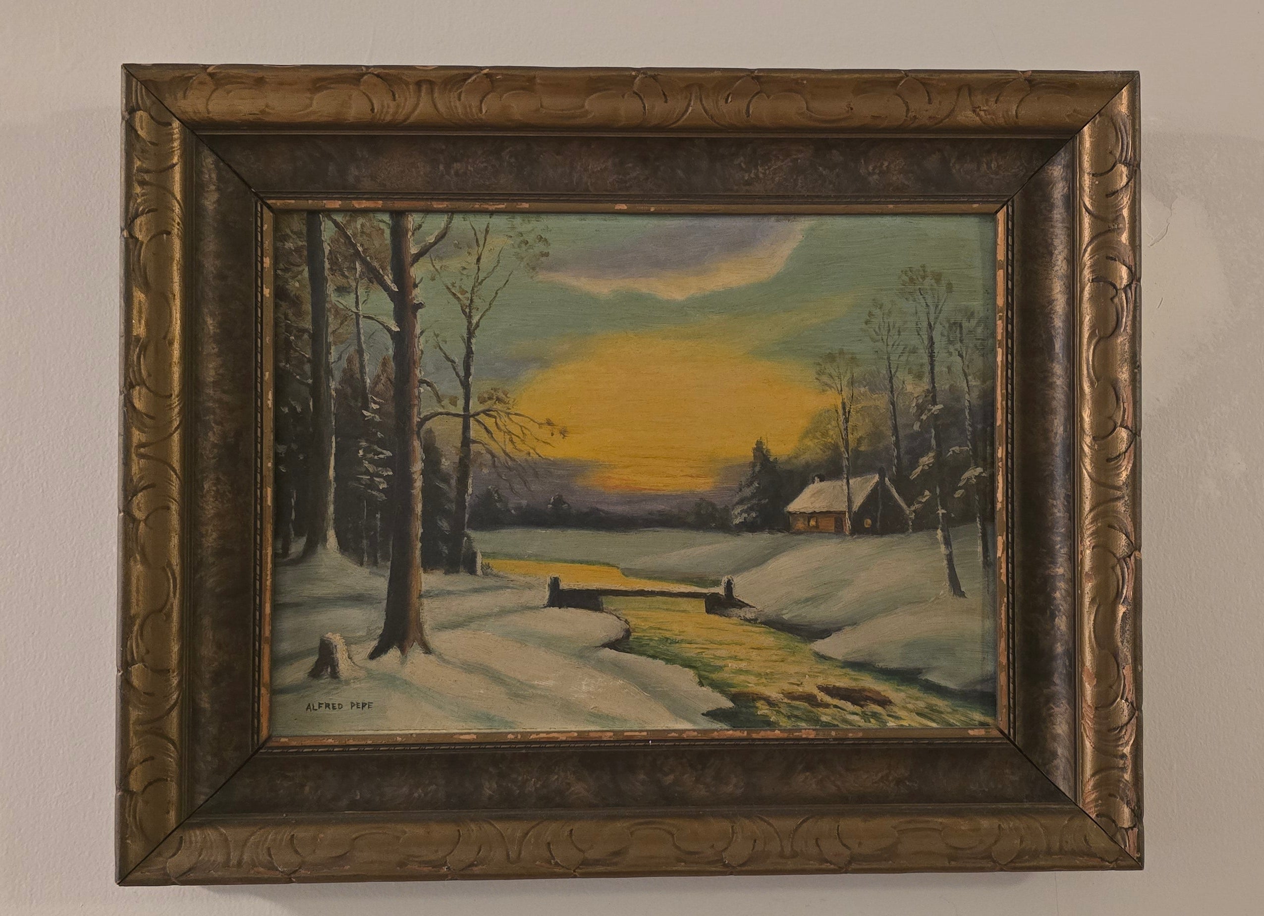 Antique Winter Scene