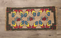 1930s cross stitch floral feather rug