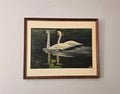 Swan Antique Oil Painting