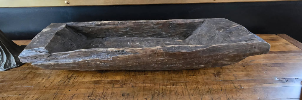 OOAK Solid Primitve Log Trough