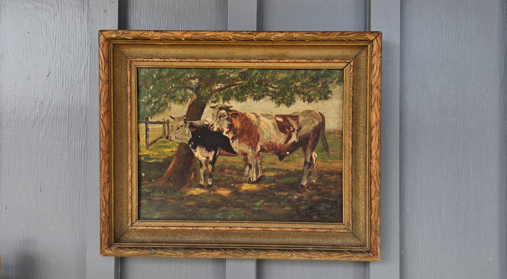 Cows Oil Painting