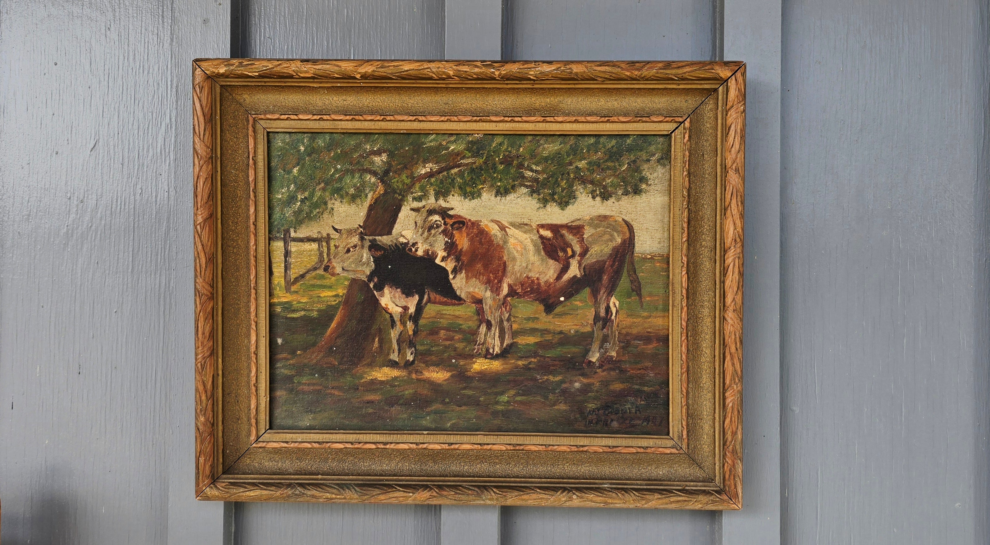 Cows Oil Painting