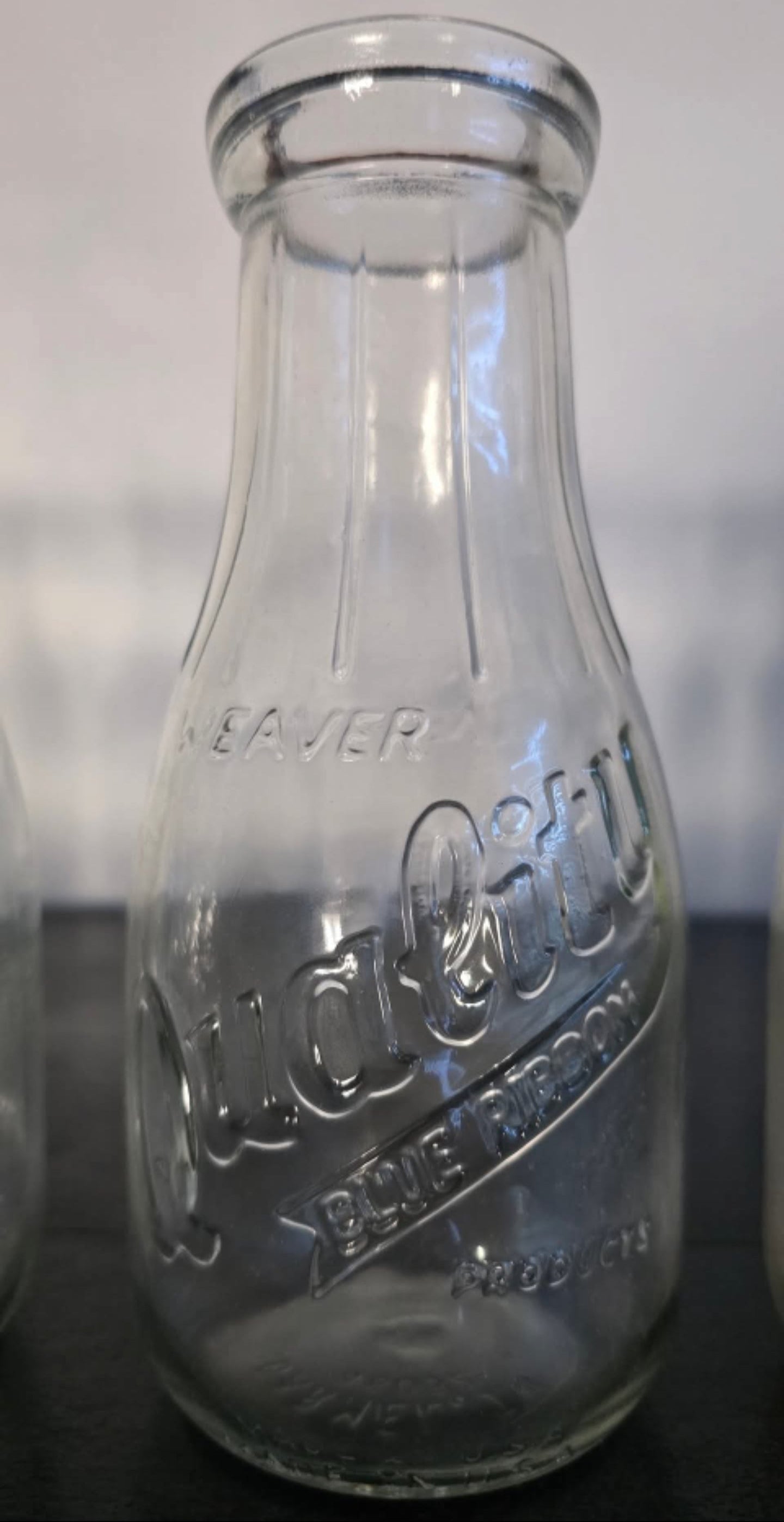 Blue Ribbon Weaver Milk Jugs