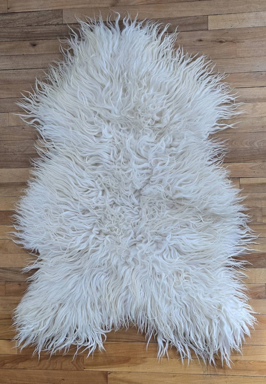 Shaggy White Sheepskin
