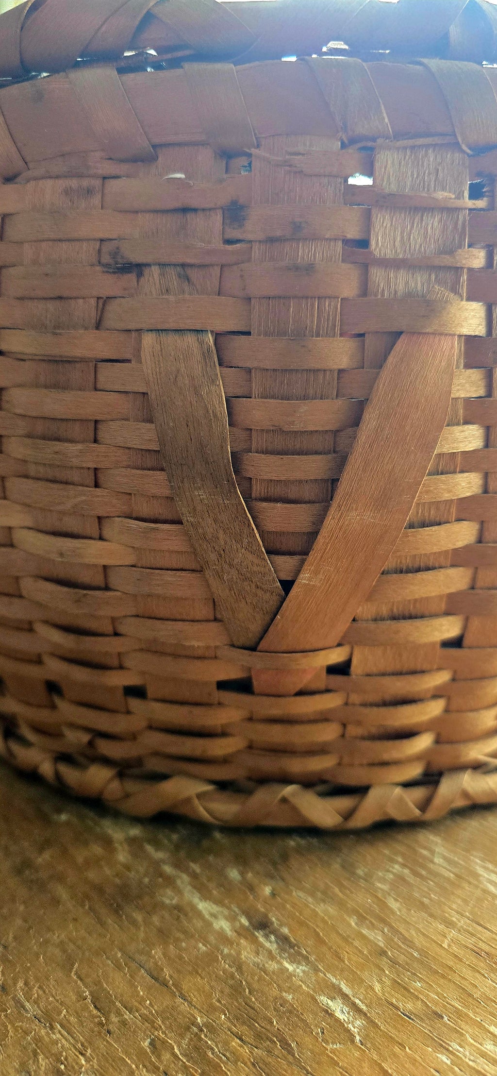 Miikawaadad Early Floral Indigenous Splint Basket