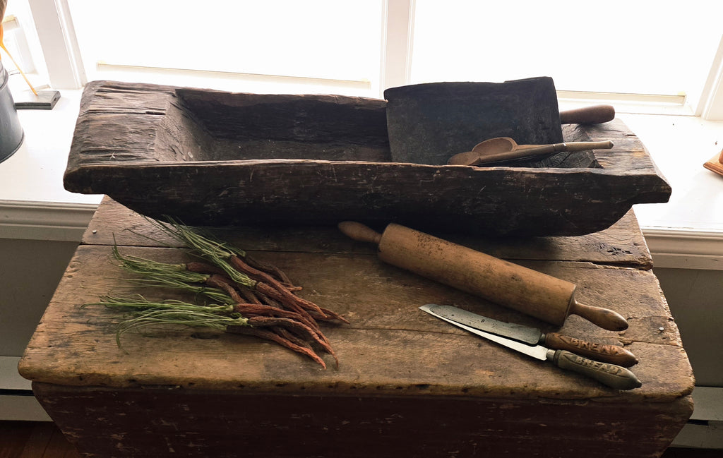 OOAK Solid Primitve Log Trough