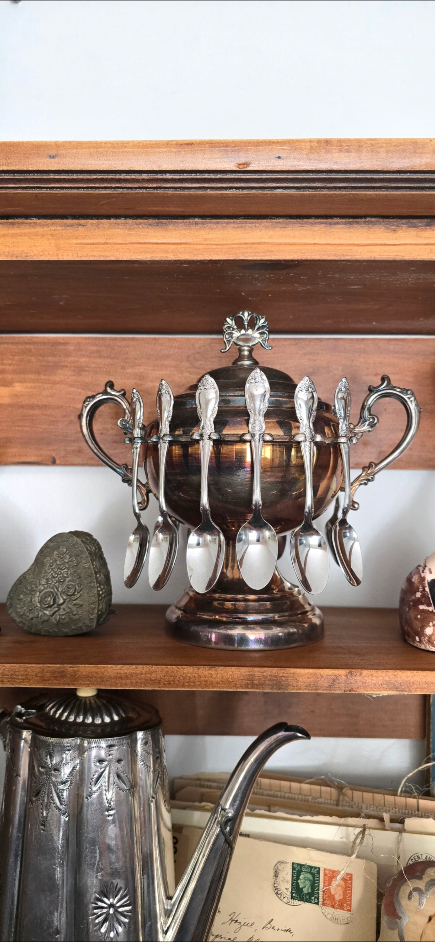 Plated Spooner Sugar Bowl  Victorian-Style