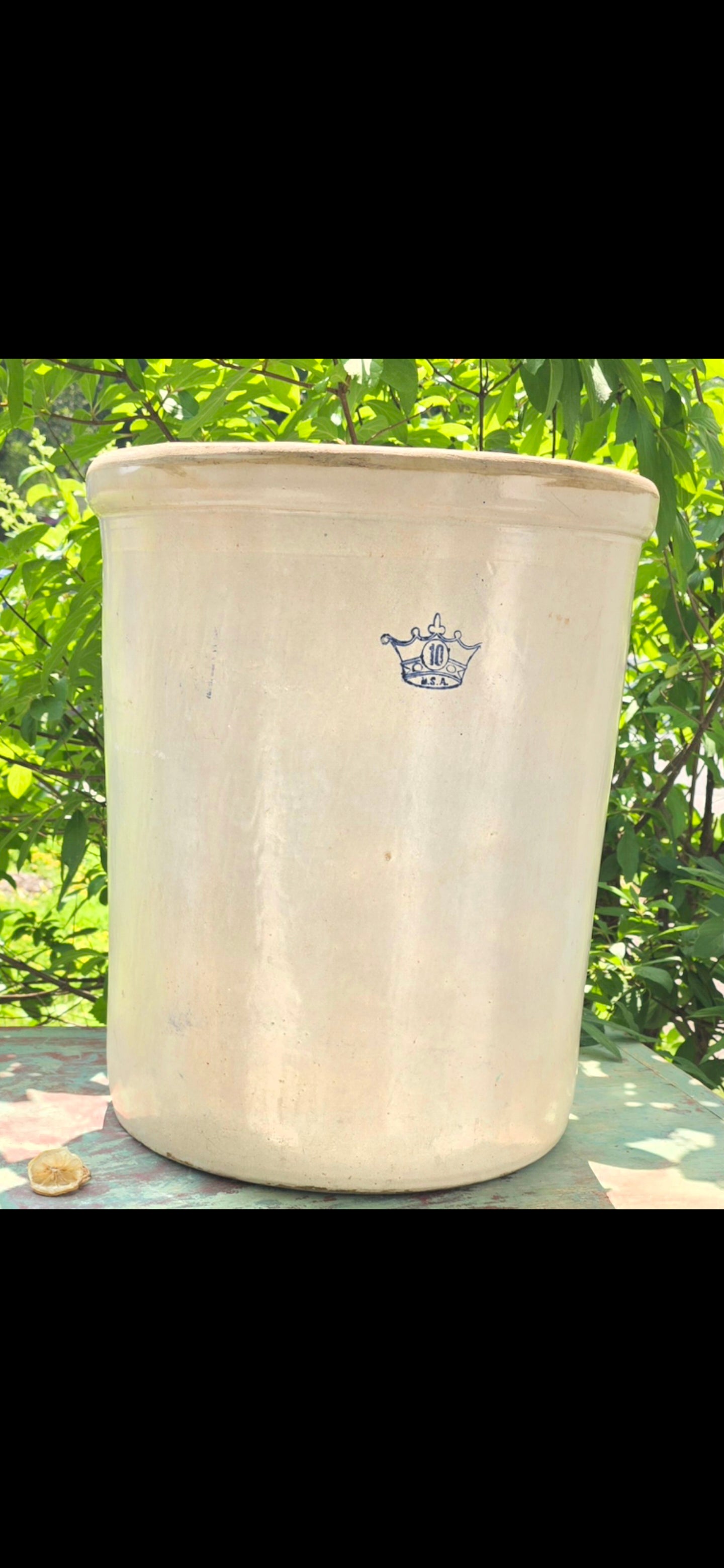 10Gallon USA Crown Robinson Ransbottom Pottery Company Crock Stoneware